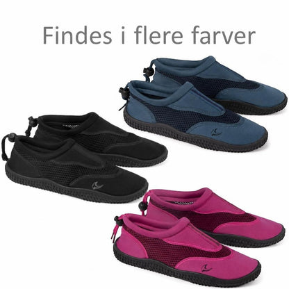Badskor Rhodos i rosa, blå och svart med snørelukning