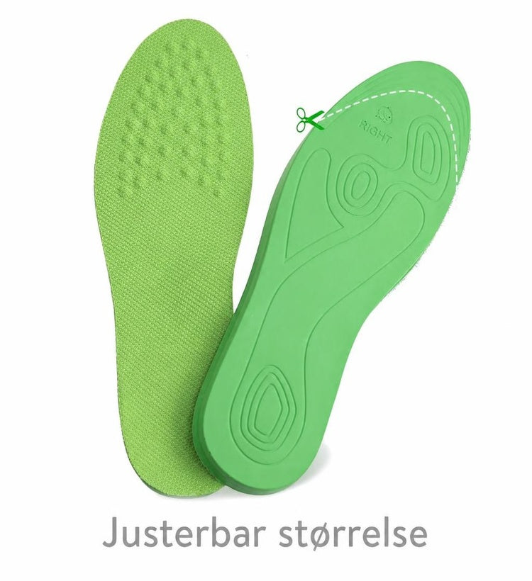 Grønne helsåler med klippeguide til justerbar størrelse