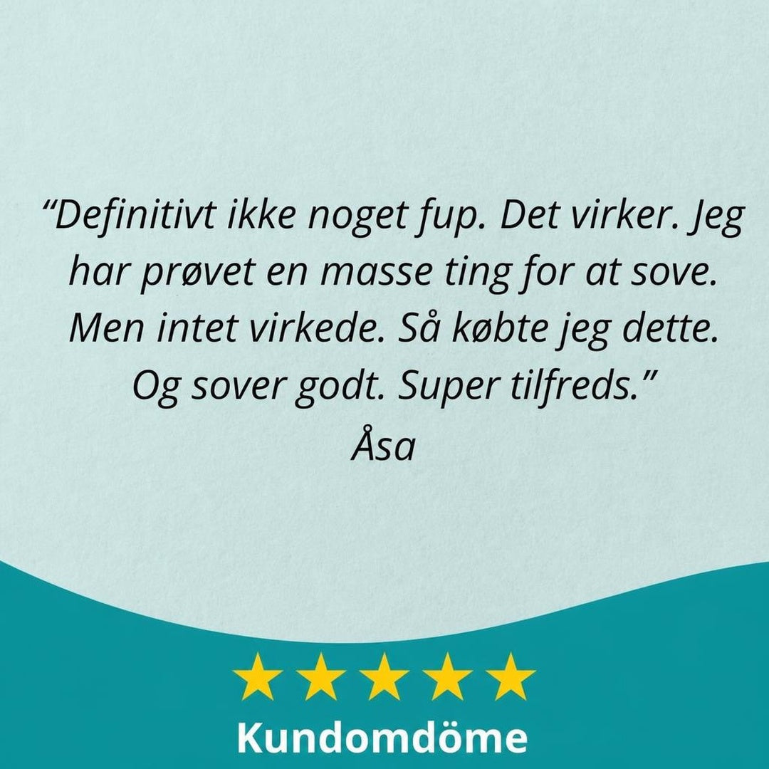 Kundeanmeldelse med citat fra Åsa og fem gule stjerner