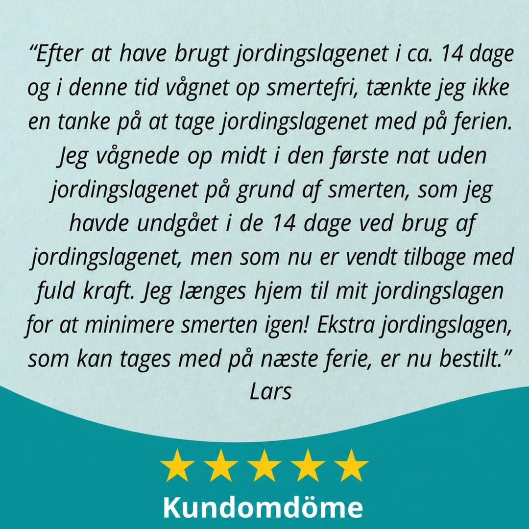 Svensk kundebedømmelse med fem stjerner på turkis baggrund