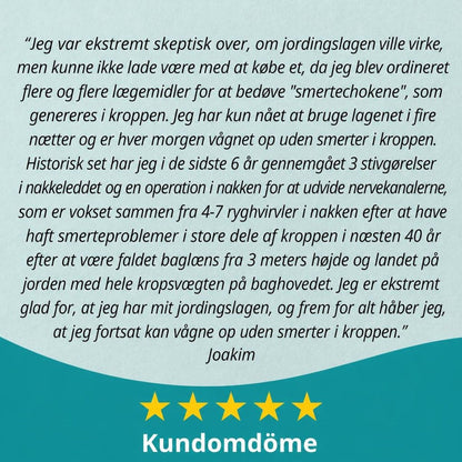 Svensk kundeanmeldelse med fem stjerner om jordingslagen