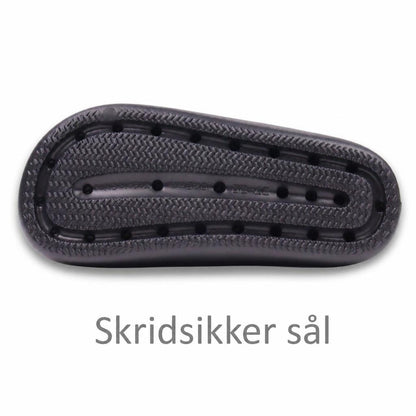 Sort Bounce tøffel med mønstret, skridsikker sål