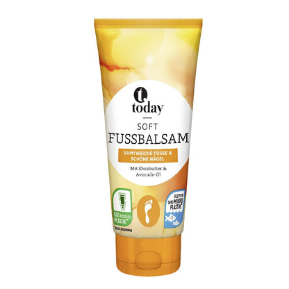 Today Soft fodbalsam i gul tube med orange låg