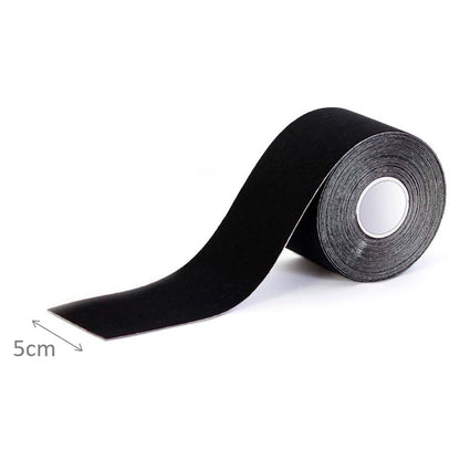 Sort kinesiologitape i rulle med 5 cm breddeangivelse