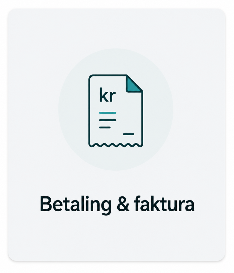 Betaling & faktura