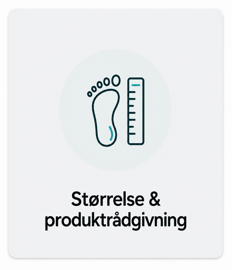 Størrelse & produktrådgivning